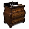 Walnut Bombe Bathroom Vanity 34*21.5*32.75